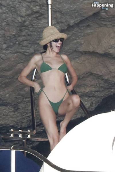 Kendall Jenner Looks Great in a Tiny Green Bikini in Ibiza (140 Photos) on fanspics.com