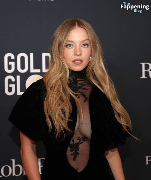 Sydney Sweeney Shows Off Her Sexy Breasts at The Road to the Golden Globes Party (42 Photos) on fanspics.com