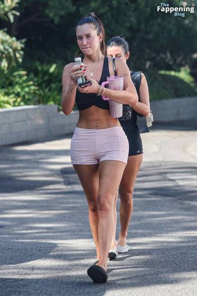 Anastasia Karanikolaou Shows Off Her Sculpted Abs with a Friend in Brentwood (60 Photos) on fanspics.com