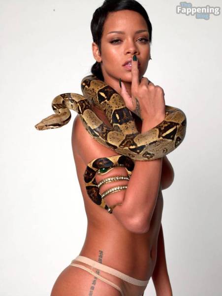 Rihanna Strips Sexy & Topless – GQ 2013 (67 Outtake Photos) on fanspics.com